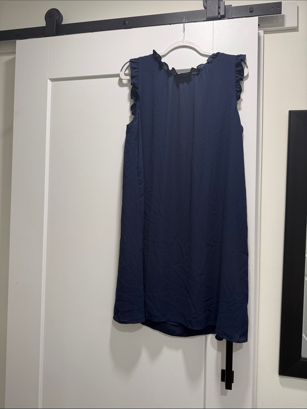 Lilly Pulitzer Navy Sleeveless Ruffle Shift Dress